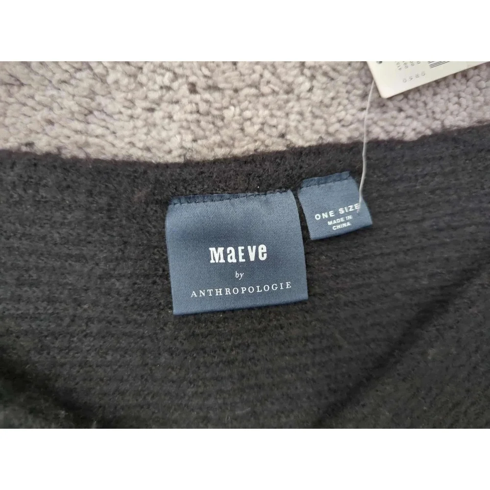 Maeve Anthropologie Neck Warmer Scarf‎ Womens One Size Cowl Black Knit